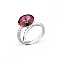925 Sterling Silver Ring with Antique Pink of Swarovski (P1122SS47AP), Light Rose, Swarovski, Adjustable