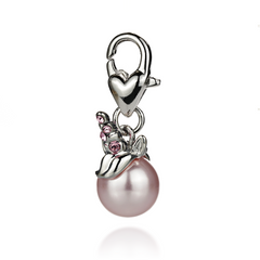 A charm for a bracelet. Pink Swarovski Pearls. Article 5546825-RO, Pearl, Swarovski