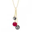 925 Sterling Silver Pendant with Chain with Silver Night Crystals of Swarovski (NGROLO64283SCSN)