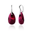925 Sterling Silver Earrings with Ruby Crystals of Swarovski (64618-RB)