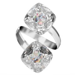 Silver ring. Swarovski Crystal. Article 61367-C, Crystal, Swarovski, Adjustable