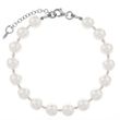 Silver bracelet. White Pearls of Swarovski. Article 61663-W