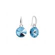 925 Sterling Silver Earrings with Aquamarine Crystals of Swarovski (KW112212AQ)