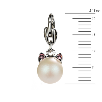 A charm for a bracelet. Pink Swarovski Pearls. Article 5546821-LR, Light Rose, Swarovski
