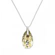 925 Sterling Silver Pendant with Chain with Gold Patina Crystal of Swarovski (N610622GP)