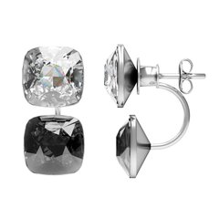 Silver earrings. Alexandrite Silver Night Swarovski. Article 61366-SN, Crystal, Silver Night, Swarovski