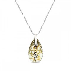 925 Sterling Silver Pendant with Chain with Gold Patina Crystal of Swarovski (N610622GP), Golden Shadow, Swarovski