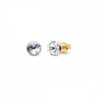 Серьги гвоздики с серебра 925 пробы с Фианитами Swarovski (KG1122SS29C), Фианит, Swarovski