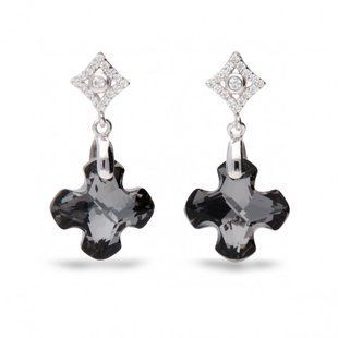 Серьги с серебра 925 пробы с Александритами Swarovski (KC686714SN), Александрит, Swarovski