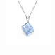 Кулон з ланцюжком з срібла 925 проби з Аквамарином Swarovski (WJ48416AQ)