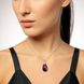 925 Sterling Silver Pendant with Chain with Ruby Crystal of Swarovski (64617-RB), Siam, Swarovski