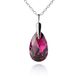 925 Sterling Silver Pendant with Chain with Ruby Crystal of Swarovski (64617-RB), Siam, Swarovski