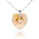 Кулон з ланцюжком з срібла 925 проби з Зототистим Цитрином Swarovski (WO620218GS), Цитрин, Swarovski