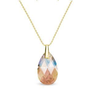 Кулон з ланцюжком з срібла 925 проби з Світла Шпінель Swarovski (NG610622LCTSH), Шпінель, Swarovski