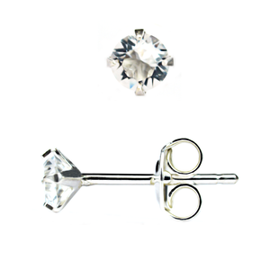Серьги гвоздики. Crystal. Артикул 61564-C, Фианит, Swarovski