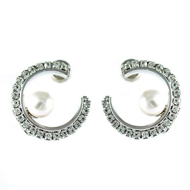 Earrings with Pearls and Crystals of Swarovski (7440-6404-03-32), Pearl, Swarovski