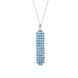 925 Sterling Silver Pendant with Chain with Aquamarine Crystals of Swarovski (N1MESH4AQ)