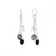 925 Sterling Silver Earrings with Silver Night Crystals of Swarovski (KWROLO64283SNJ)