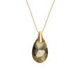925 Sterling Silver Pendant with Chain with Golden Shadow Crystals of Swarovski (NG610622GS), Golden Shadow, Swarovski