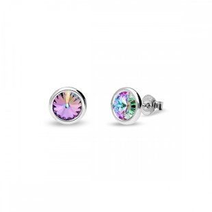 Серьги гвоздики с серебра 925 пробы с Светлыми Аметистами Swarovski (KR1122SS29VL), Аметист, Swarovski