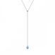 Кулон с цепочкой с серебра 925 пробы с Аквамаринами Swarovski (NLAN1122SS29CAQ)