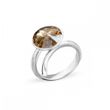 925 Sterling Silver Ring with Golden Shadow of Swarovski (P1122SS47GS)