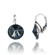 925 Sterling Silver Earrings with Silver Night of Swarovski (K112212SN), Silver Night, Swarovski