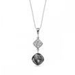 925 Sterling Silver Pendant with Chain with Silver Night Crystal of Swarovski (NPAV447010SN)