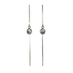 Сережки з срібла 925 проби з Фіанітами Swarovski (KWK1122SS29C), Фіаніт, Swarovski