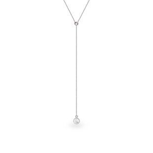 Кулон з ланцюжком з срібла 925 проби з Фіанітами Swarovski (NLAN1122SS29CC), Фіаніт, Swarovski