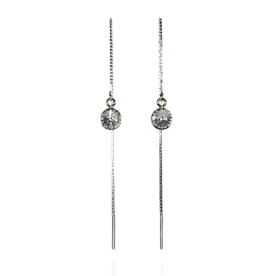 925 Sterling Silver Earrings with Crystals of Swarovski (KWK1122SS29C), Crystal, Swarovski