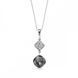 925 Sterling Silver Pendant with Chain with Silver Night Crystal of Swarovski (NPAV447010SN)