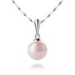 925 Sterling Silver Pendant with Chain with Rosaline Pearl of Swarovski (61267-RO)