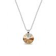 925 Sterling Silver Pendant with Chain with Golden Shadow Crystal of Swarovski (N112212GS)
