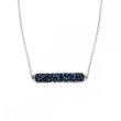925 Sterling Silver Pendant with Chain with Bermuda Blue Crystals of Swarovski (N95100BB)