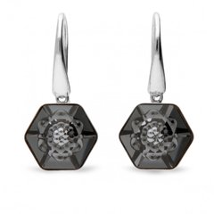 925 Sterling Silver Earrings with Silver Night Crystals Swarovski (KW4681SN), Silver Night, Swarovski