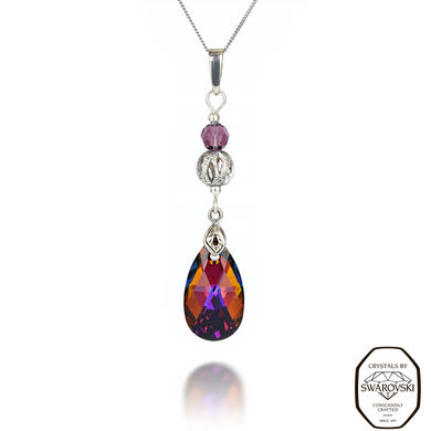 Set: earrings and a pendant with a chain. Vitrail Medium. Article number DGS-13610, Vitrail Medium, Swarovski