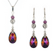 Set: earrings and a pendant with a chain. Vitrail Medium. Article number DGS-13610, Vitrail Medium, Swarovski