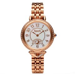 Позолочений жіночиий наручний годинник. Фіаніт Swarovski. Артикул 210613-RG, Фіаніт