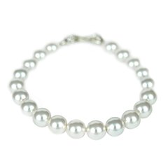 Silver bracelet. Swarovski pearls. Article 64619-W, Pearl, Swarovski