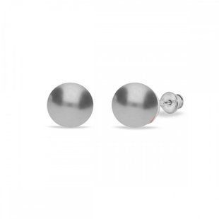 925 Sterling Silver Studs with White Pearl Crystals of Swarovski (K581810LG), Pearl, Swarovski