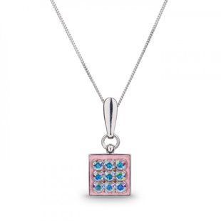 Кулон з ланцюжком з срібла 925 проби з Опалами Swarovski (NNMESH3AB), Опал, Swarovski