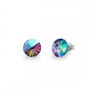 Сережки гвоздики зі срібла 925 проби з Райськими Султанітами Swarovski (K1122SS39PS), Султаніт, Swarovski