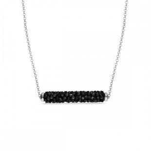 925 Sterling Silver Pendant with Chain with Jet Crystals of Swarovski (N95100J), Jet, Swarovski