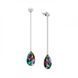 925 Sterling Silver Earrings with Rainbow Dark Crystals of Swarovski (KCROLO610616RD)