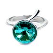 925 Sterling Silver Ring with Light Turquoise of Swarovski (P1122SS47LTU)