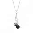 925 Sterling Silver Pendant with Chain with Silver Night Crystals of Swarovski (NROLO64283SNJ)