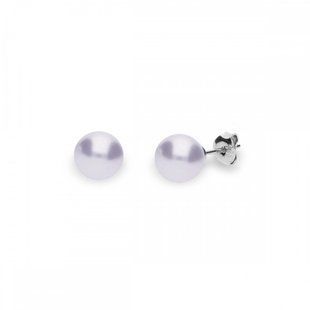 Сережки гвоздики зі срібла 925 проби з Перлинами Swarovski (K58188LAV), Перлина, Swarovski