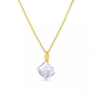 Кулон с цепочкой с серебра 925 пробы с Фианитом Swarovski (NGP48418C), Фианит, Swarovski