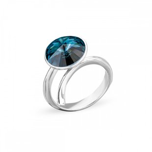 925 Sterling Silver Ring with Montana of Swarovski (P1122SS47M), Sapphire, Swarovski, Adjustable